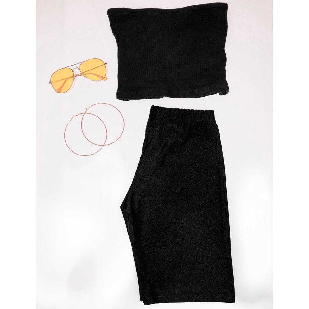 Black biker spandex shorts